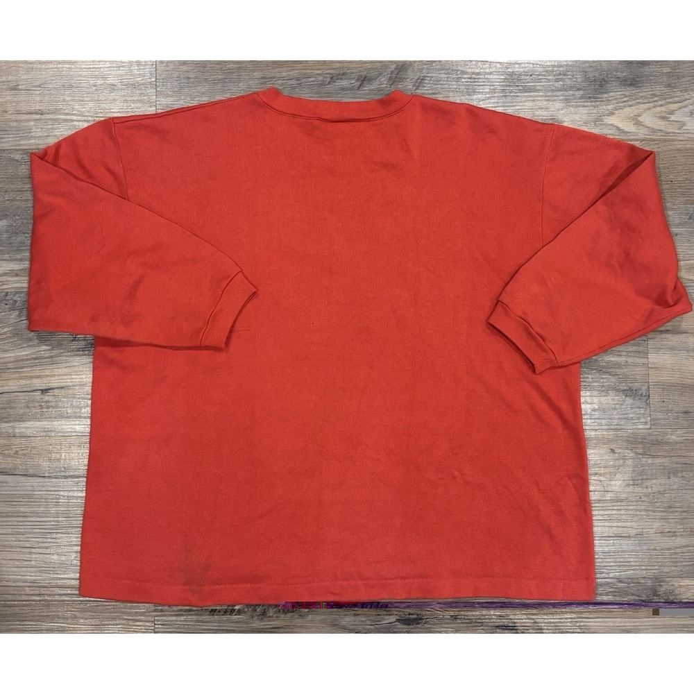 Vintage GUESS Sweatshirt 90s Y2K Triangle Southwest‎ Logo Red Boxy Crop Fits M/L - Picture 5 of 11